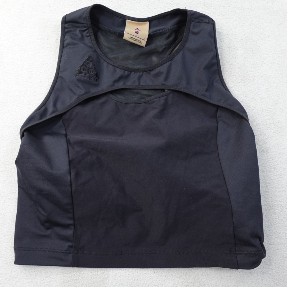 Nike ACG Womens M Crop Top Sports Bra Black CK6868 All Conditions Gear